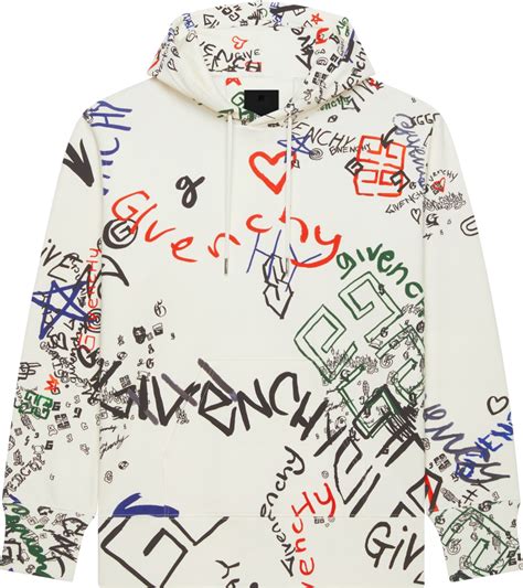 givenchy men's graffiti logo hoodie|luxury sleeveless hoodie men.